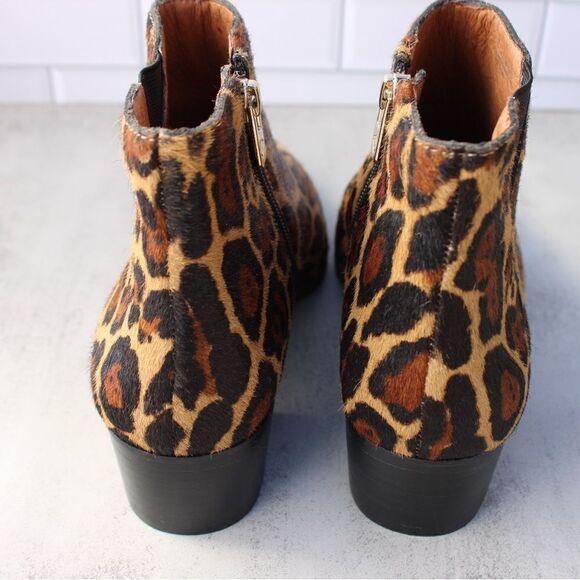 Antonio Melani lavonnie leopard print haircalf block heel pointed booties SZ 7.5 - Picture 3 of 5